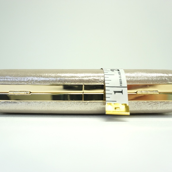 NEW Calvin Klein Small Evening Box Clutch Gold - Picture 4 of 6